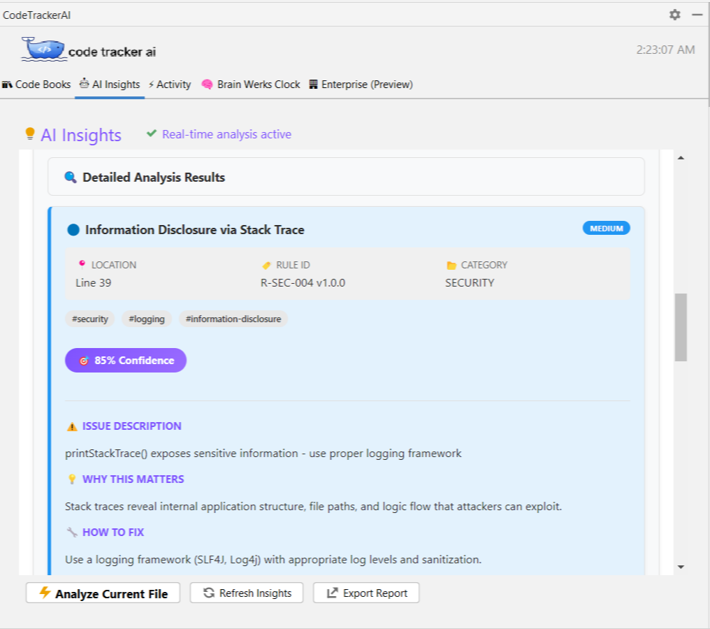 AI Insights Dashboard